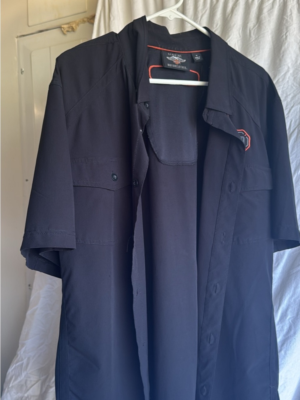 Harley-Davidson Black Short-Sleeve Button Down Shirt